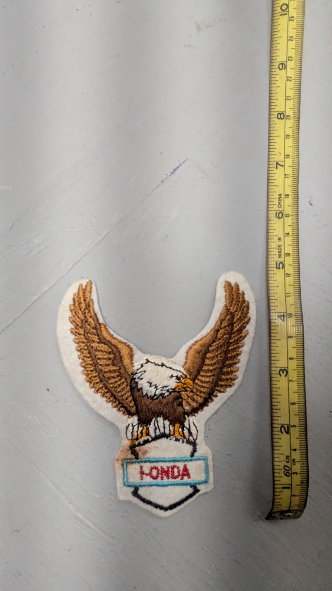 Vintage Honda Eagle Embroidered Sew-On Jacket Vest Patch Name Banner 4.5"