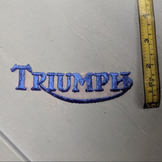 Vintage Triumph Embroidered Iron-On Motorcycle Patch