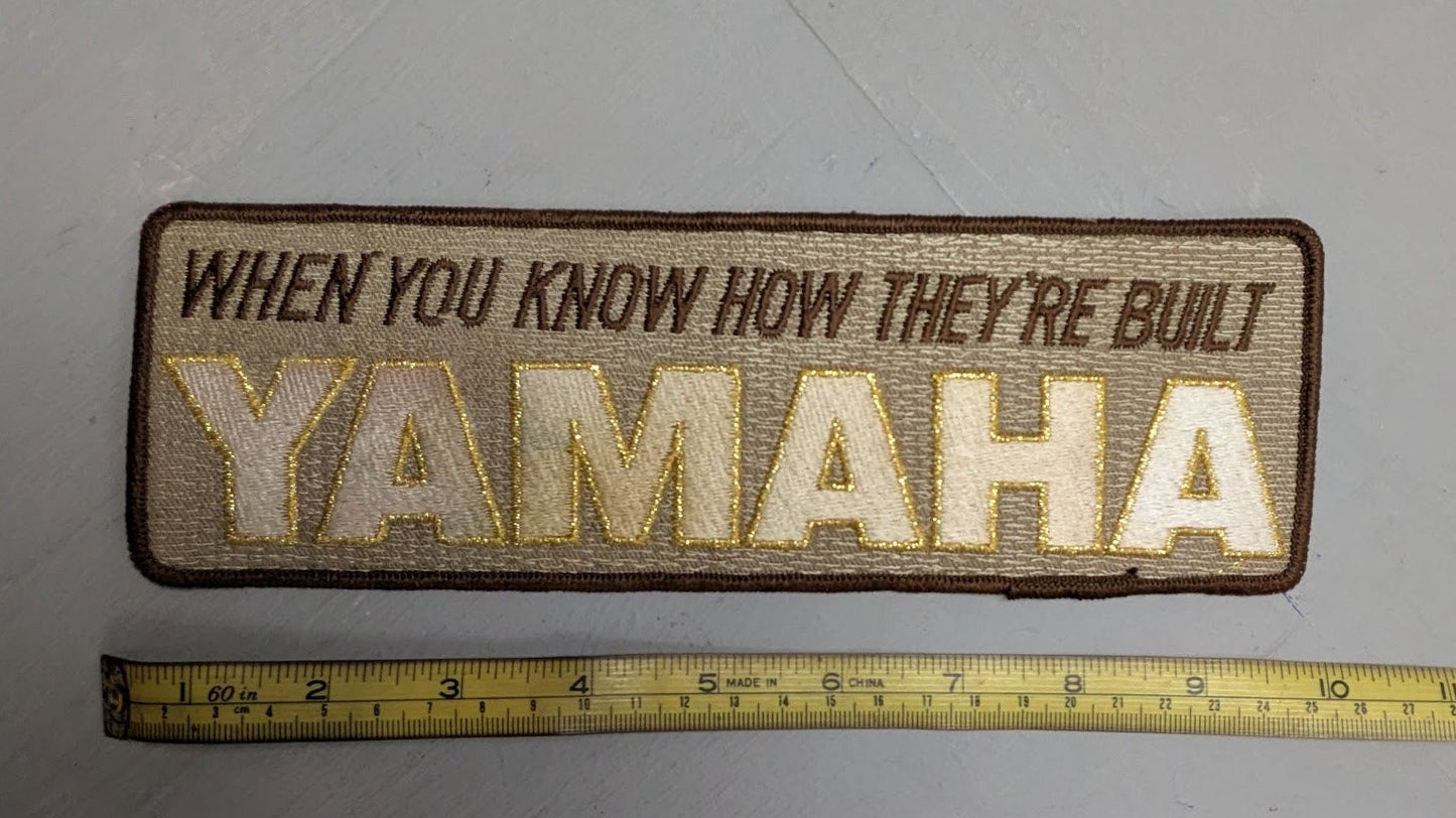 Vintage Yamaha "When You Know They Are Built" Embroidered Patch