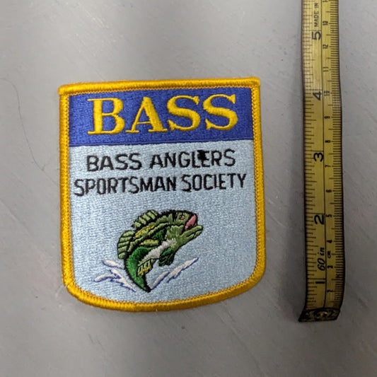 Vintage B.A.S.S. Bass Anglers Sportsman Society Iron-On Patch