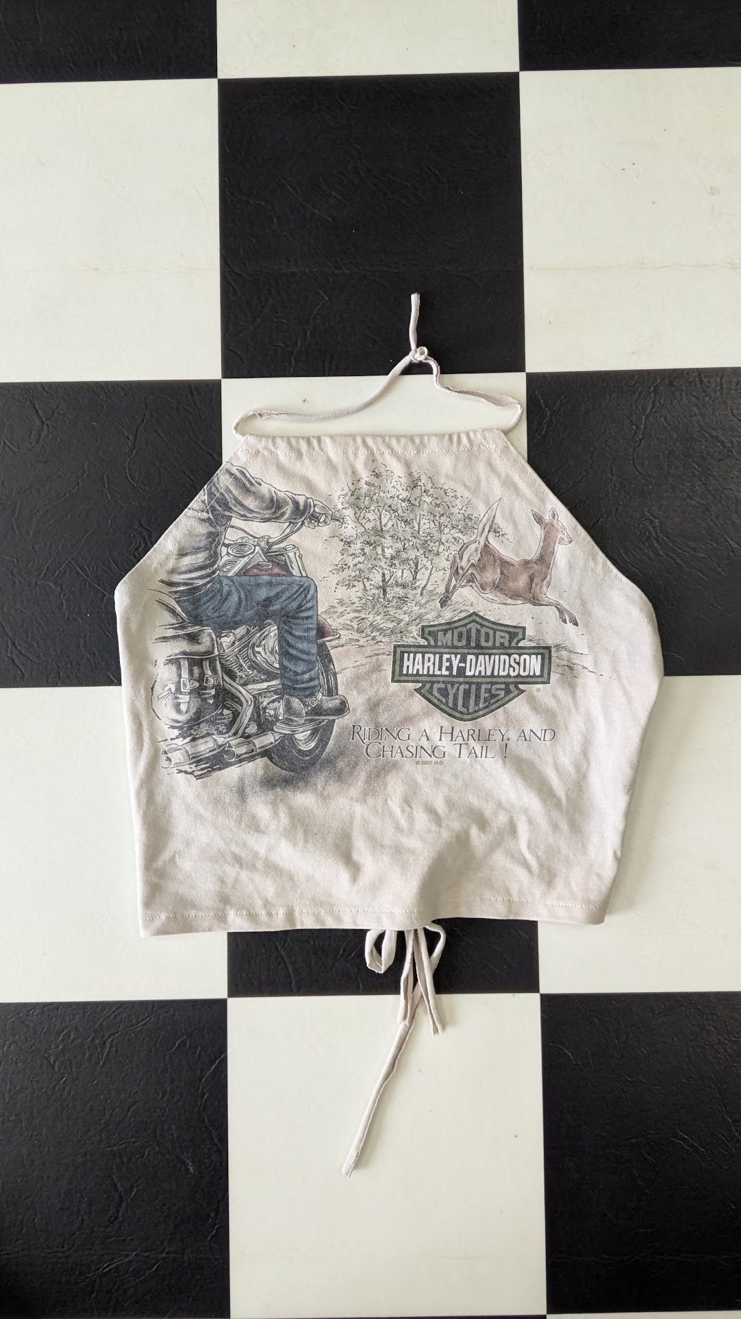 One-of-a-Kind Upcycled Harley-Davidson Halter Top