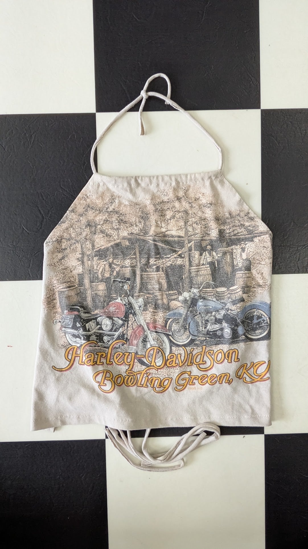 One-of-a-Kind Upcycled Harley-Davidson Bowling Green Halter Top