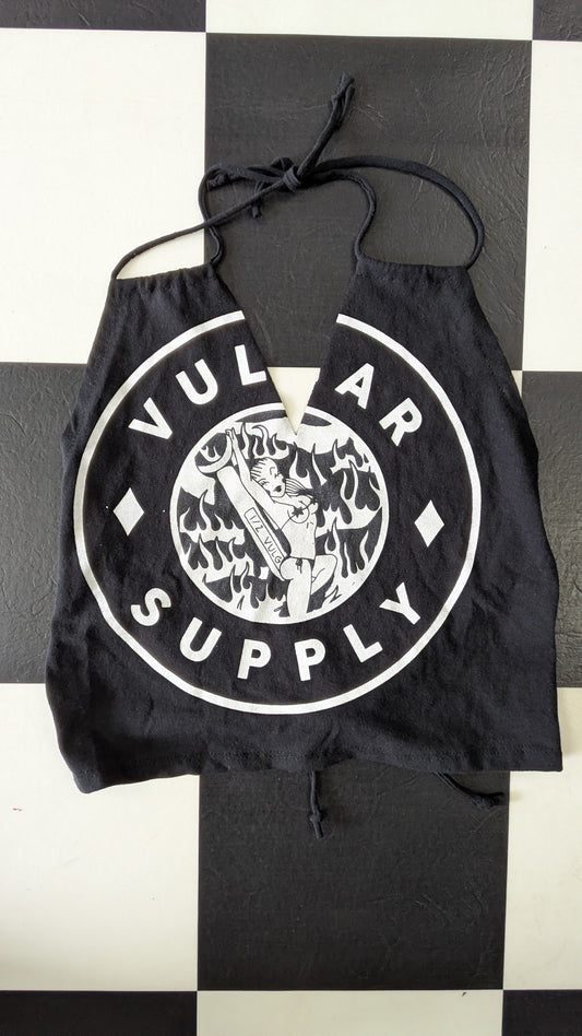One-of-a-Kind Upcycled Vulgar Supply Halter Top