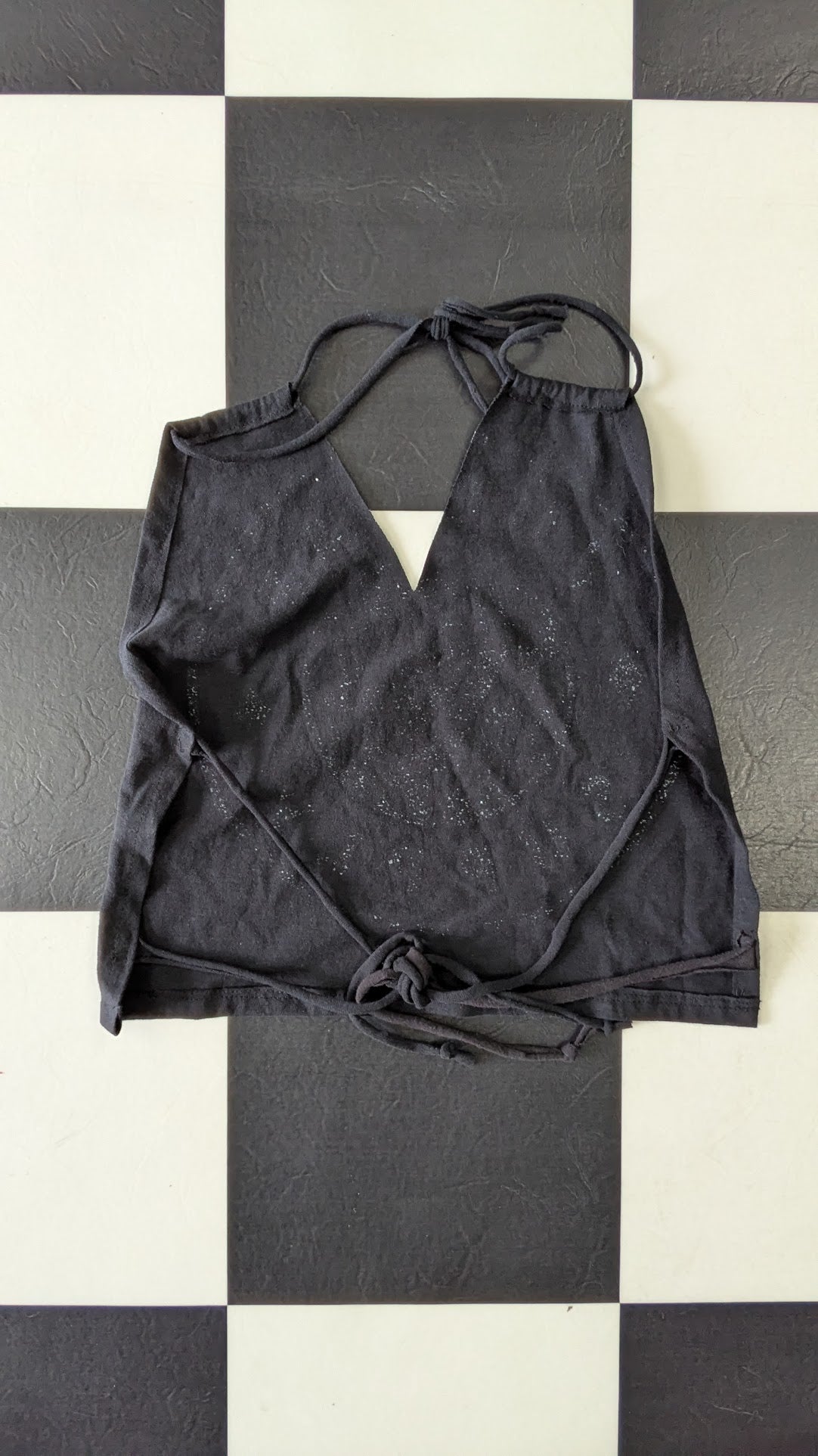 One-of-a-Kind Upcycled Vulgar Supply Halter Top
