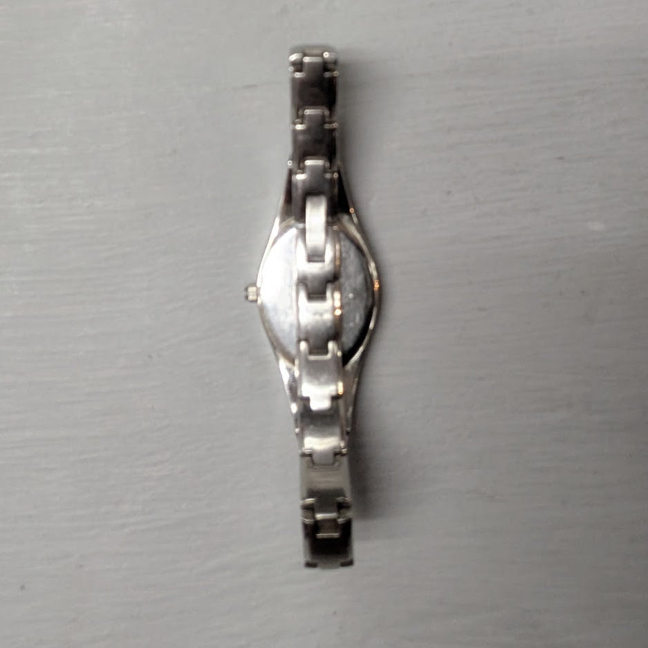 Harley-Davidson Women's Silver Tone Quartz Bracelet Watch Oval White Dial