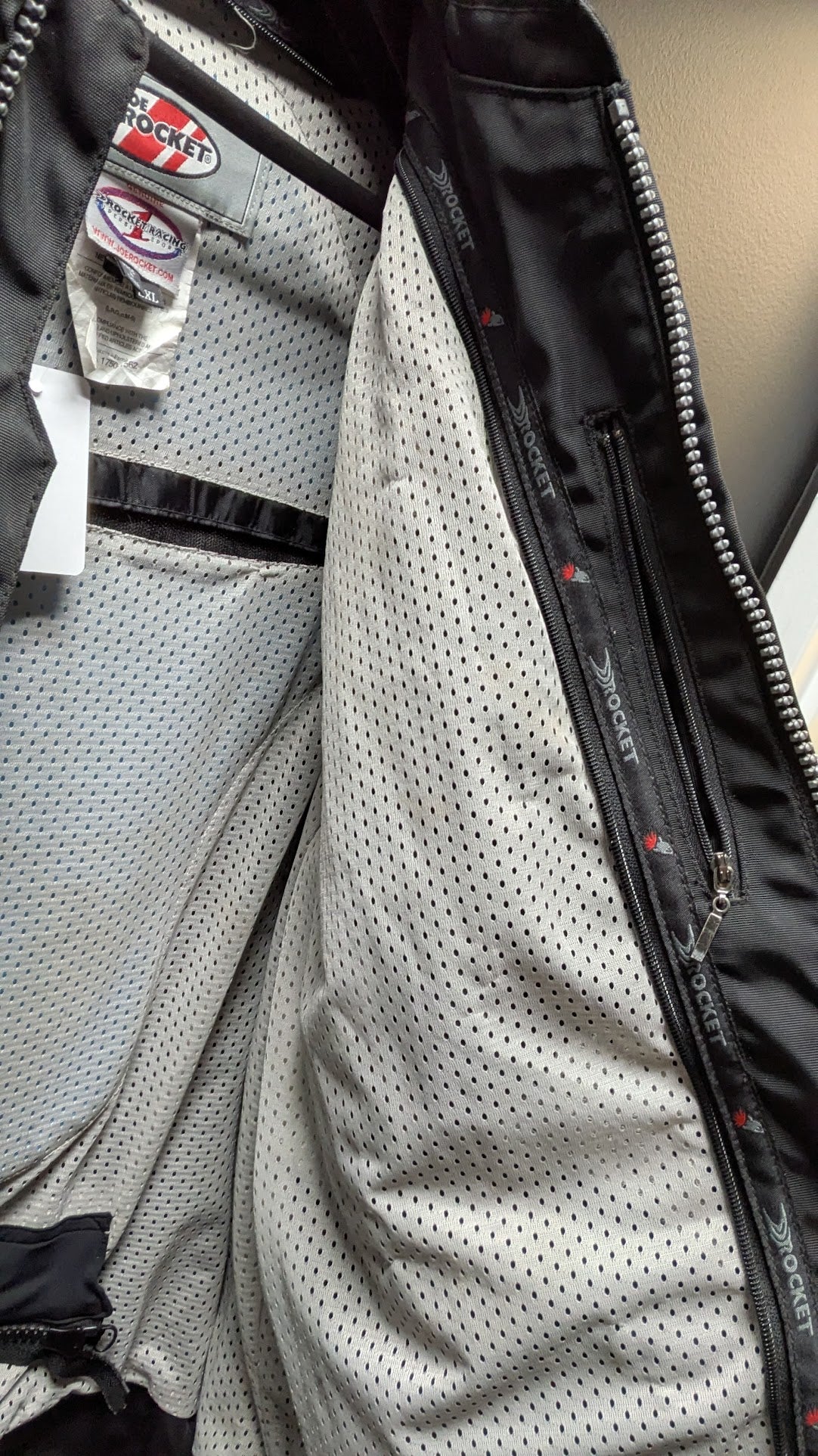 Joe Rocket Phoenix Textile Motorcycle Jacket Armor Mesh Black Men's 2XL CE