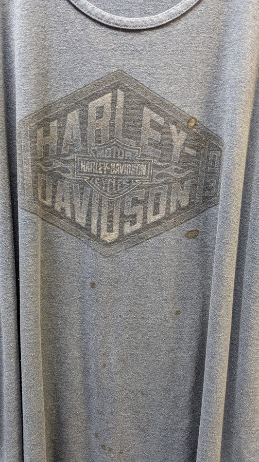 Harley-Davidson Men's Tank Top 2XL Blue Richmond VA Legendary Double Sided