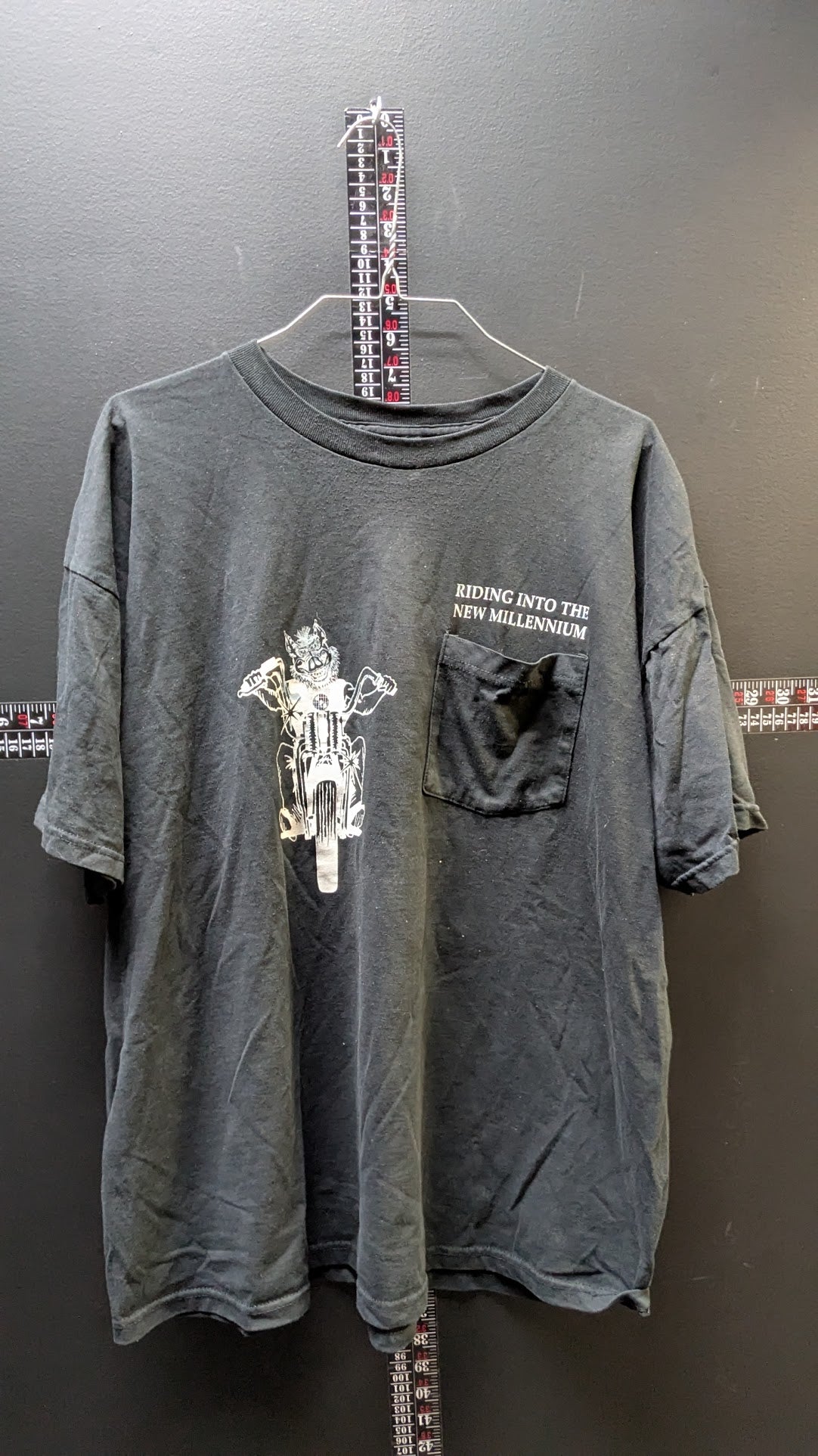 1999 Duncan's Outback Bash Hog Roast T-Shirt Men's XXL Black Pocket Biker Tee