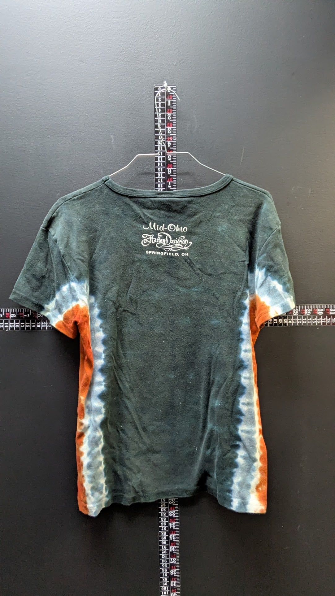 Harley-Davidson Women's XL Tie Dye T-Shirt Green Mid-Ohio Springfield OH USA Made