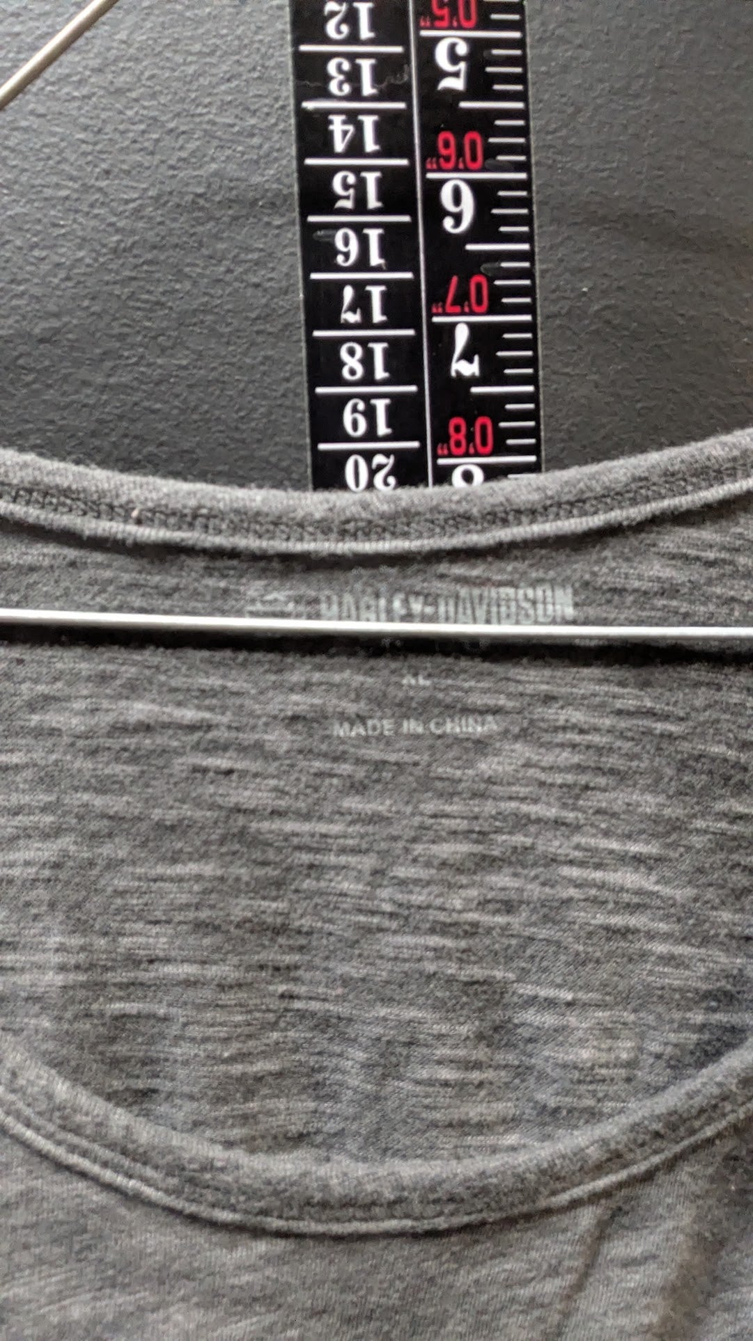 Harley-Davidson Women's XL Gray Eagle Bar Shield Burnout T-Shirt Front Graphic