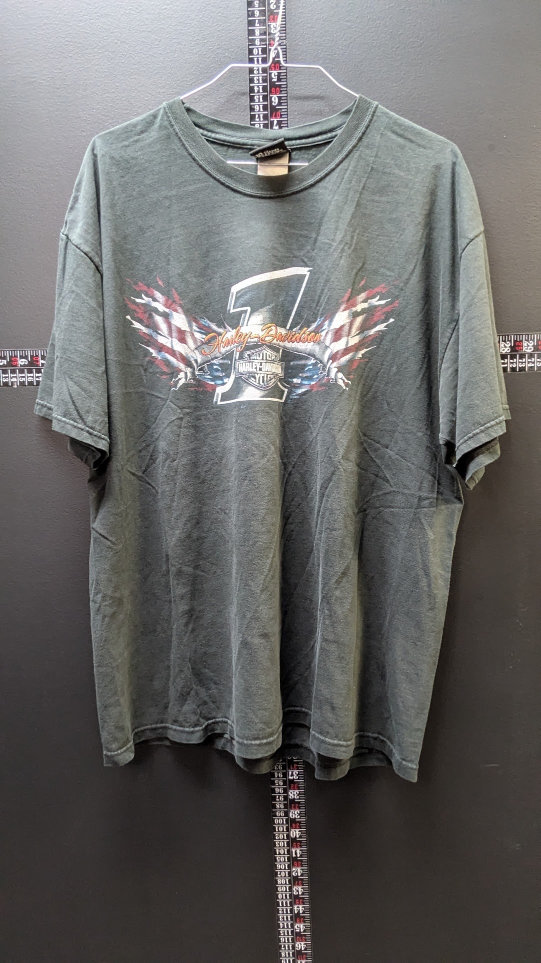 Vintage Harley-Davidson New Orleans Louisiana T-Shirt Men's XL Green Double Sided