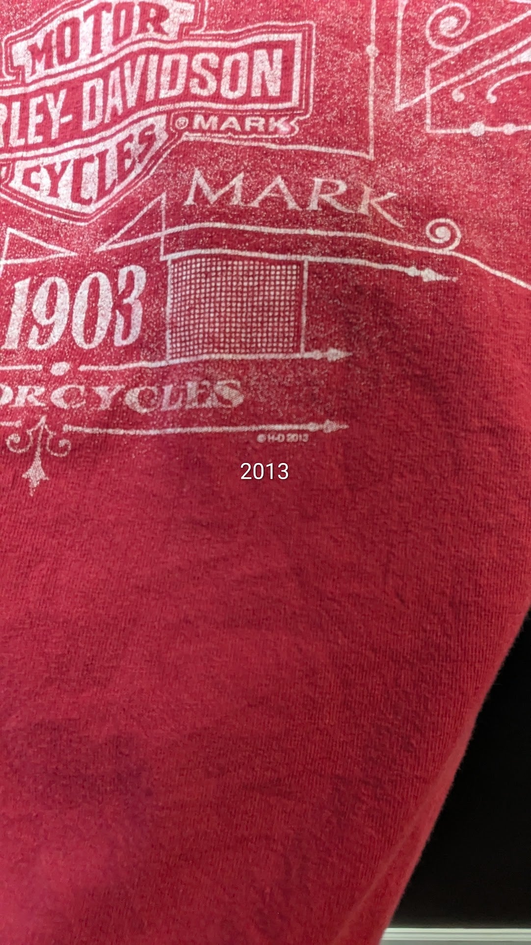 Vintage Harley-Davidson Smoky Mountain Marville TN T-Shirt Men's XL Red USA