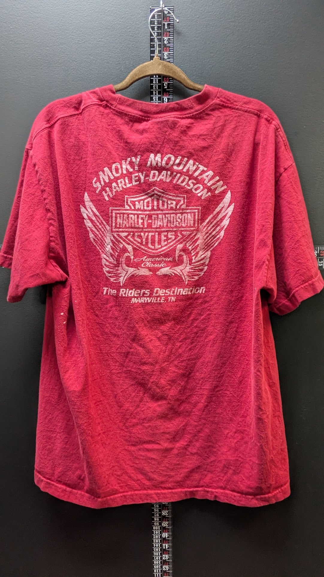 Vintage Harley-Davidson Smoky Mountain Marville TN T-Shirt Men's XL Red USA