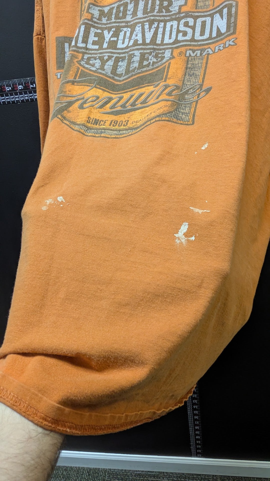 2002 Harley-Davidson Las Vegas Nevada T-Shirt Men's 3XL Orange Double Sided