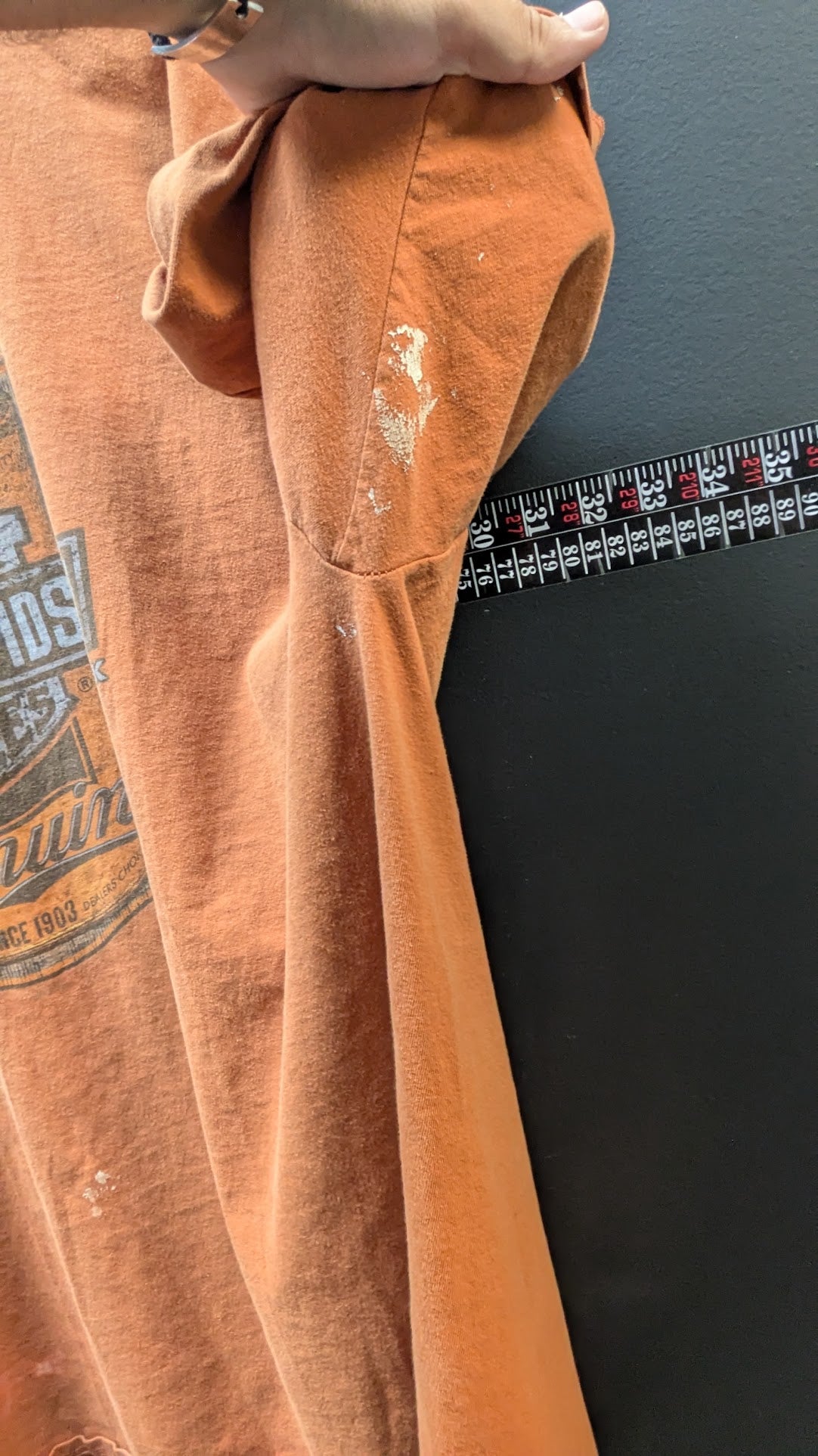 2002 Harley-Davidson Las Vegas Nevada T-Shirt Men's 3XL Orange Double Sided