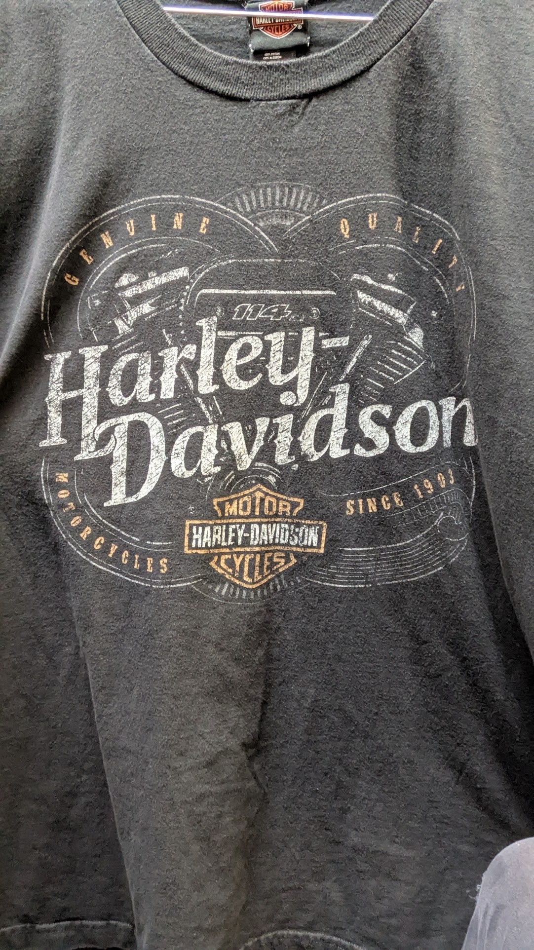 Harley-Davidson T-Shirt Men's 2XL Black Rommel Delmarva Salisbury MD Double Sided