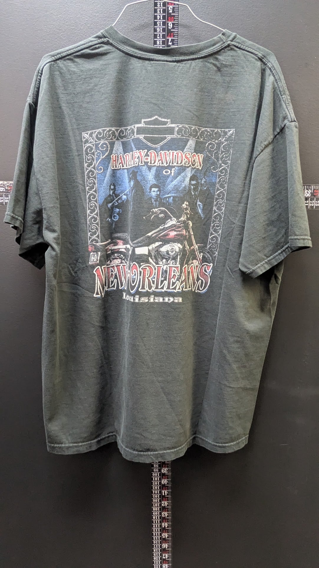 Harley-Davidson T-Shirt Men's XL New Orleans Louisiana Black USA Made Double Sided