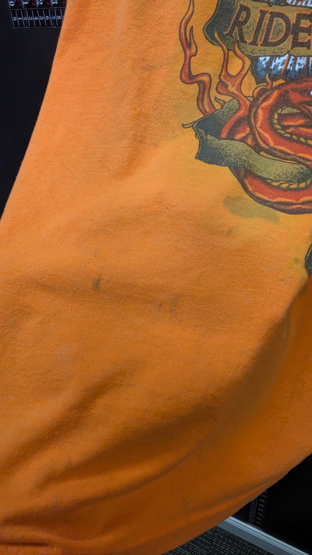 Harley-Davidson Oakland CA T-Shirt Men's Large Orange Ride Free Eagle Snake Double Sided