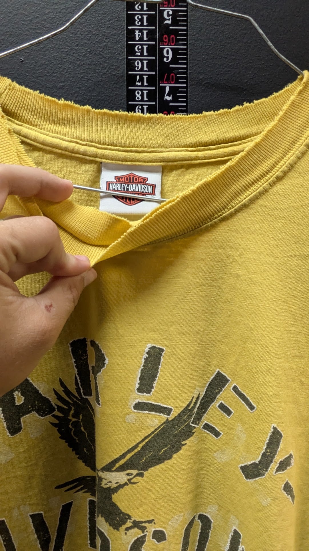 2007 Harley-Davidson Myrtle Beach SC Long Sleeve T-Shirt Men's 2XL Yellow Eagle Biker