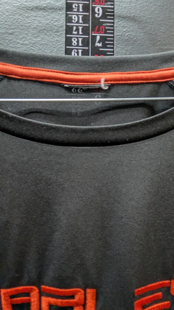 Harley-Davidson Performance Long Sleeve Shirt Men's 3XL Black Orange Moisture Wicking