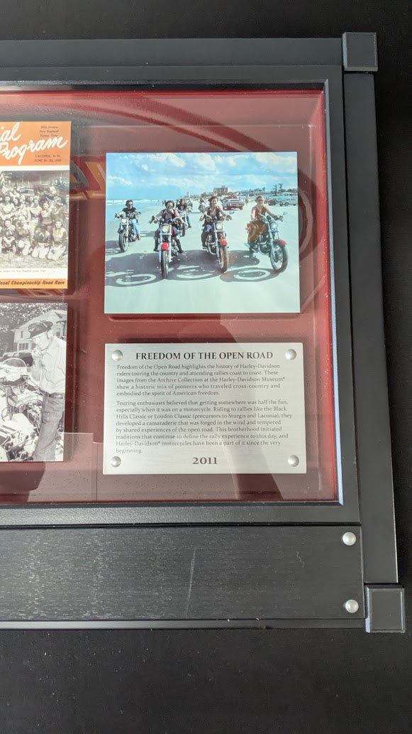 Harley-Davidson Freedom of the Open Road Shadow Box Display Buckeye Dayton Ohio 2011