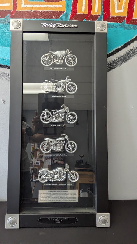 Harley-Davidson Legendary Racing Machines Shadow Box Display F&S Dayton OH 2009