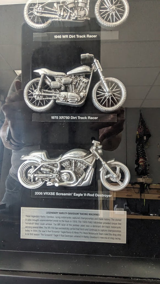 Harley-Davidson Legendary Racing Machines Shadow Box Display F&S Dayton OH 2009