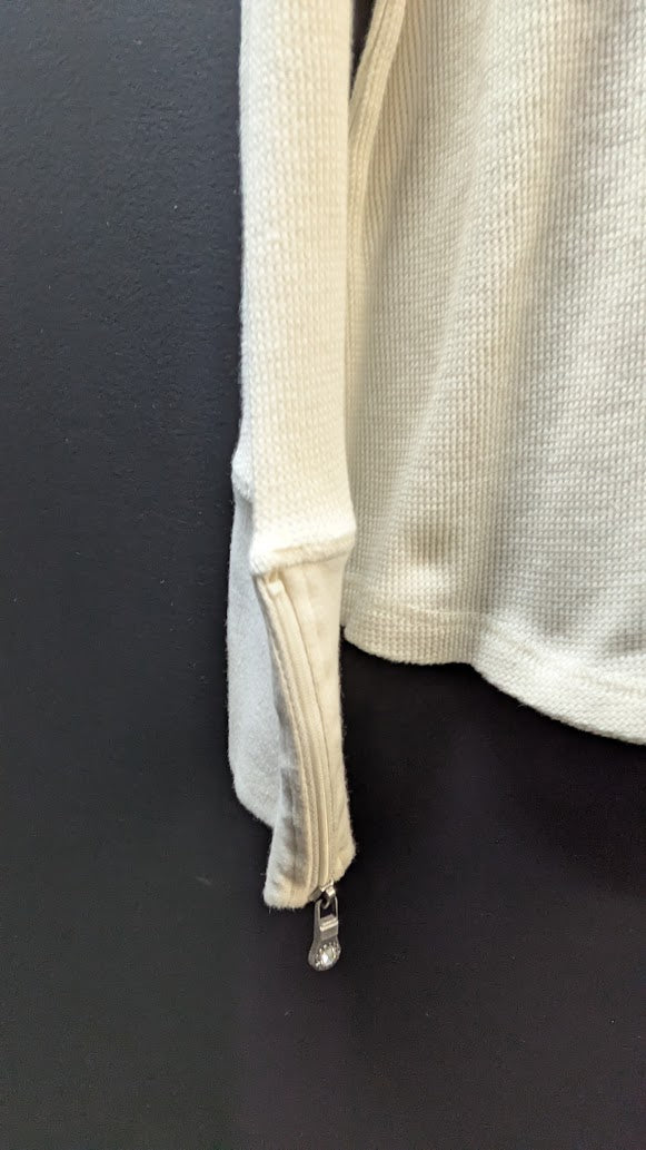 Harley-Davidson Women's Waffle Knit Thermal Shirt XL Ivory V-Neck Fond Du Lac WI