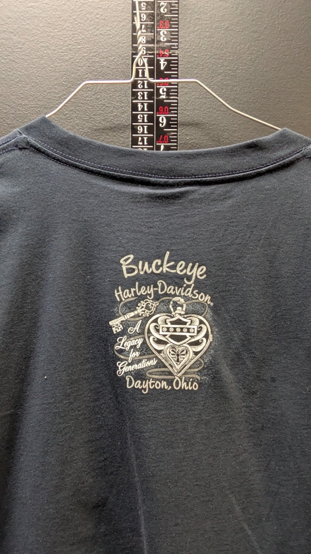 2003 Harley-Davidson Women's XL V-Neck T-Shirt Black Speed Racing Buckeye Dayton Ohio