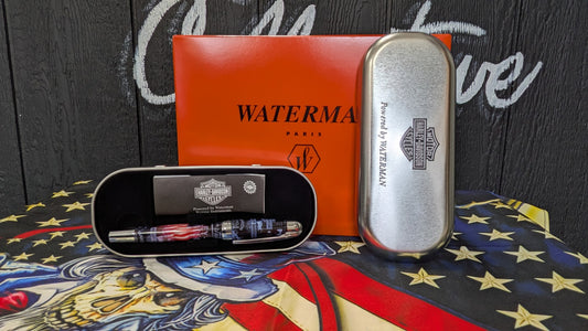 Harley-Davidson Waterman Paris Rollerball Pen Limited Edition w/ Case & Box New Gift Set