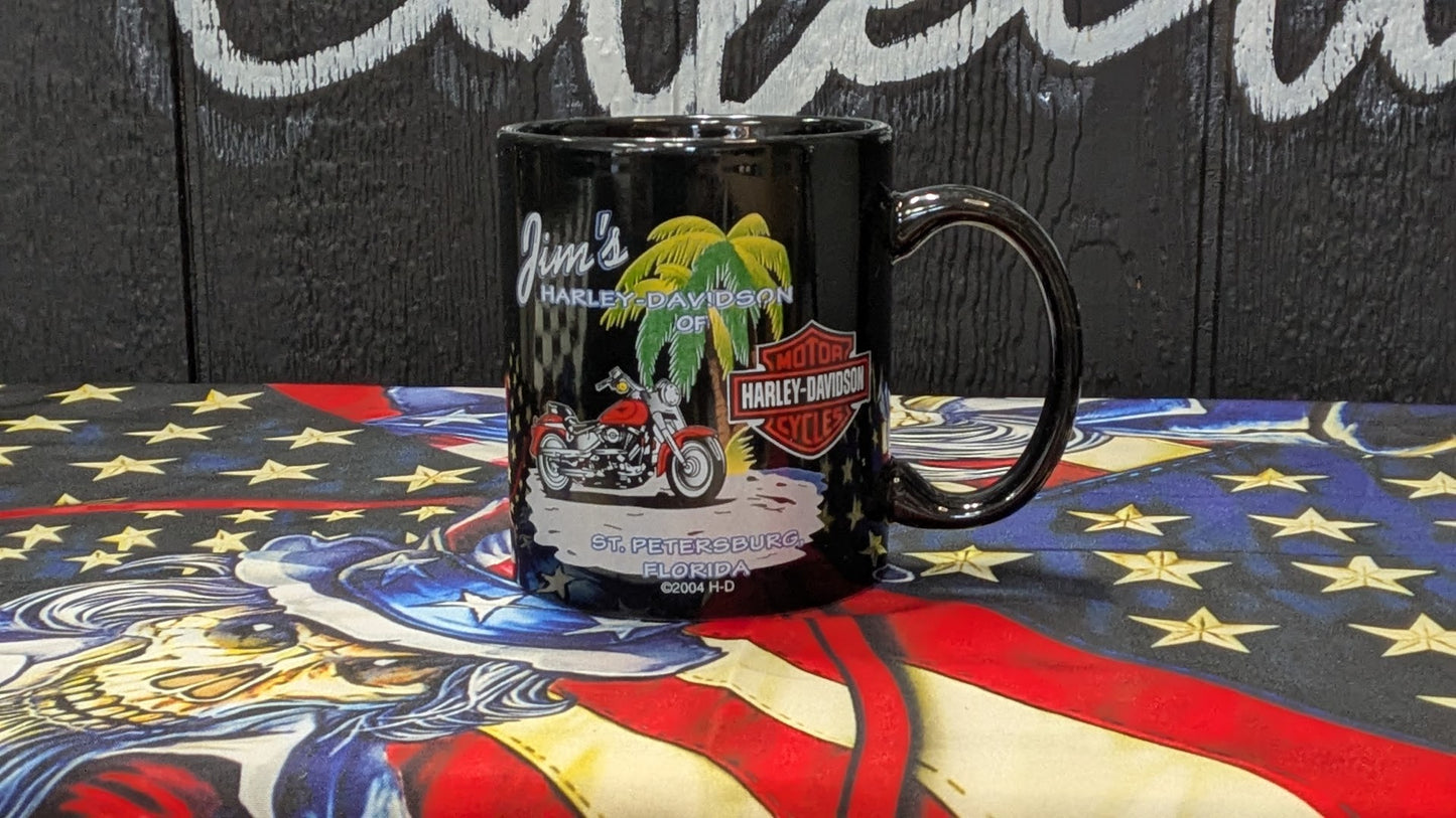 2004 Harley-Davidson Jim's Harley-Davidson St. Petersburg FL Coffee Mug w/ Box Black