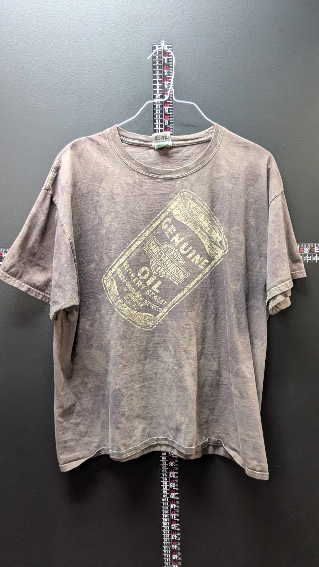 Vintage Harley-Davidson Motor Oil T-Shirt Men's XL Brown Grand Canyon Prescott AZ Double Sided