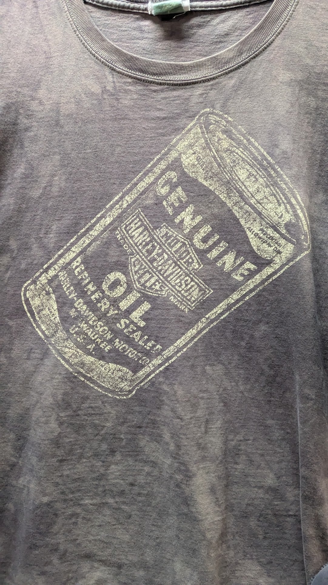 Vintage Harley-Davidson Motor Oil T-Shirt Men's XL Brown Grand Canyon Prescott AZ Double Sided