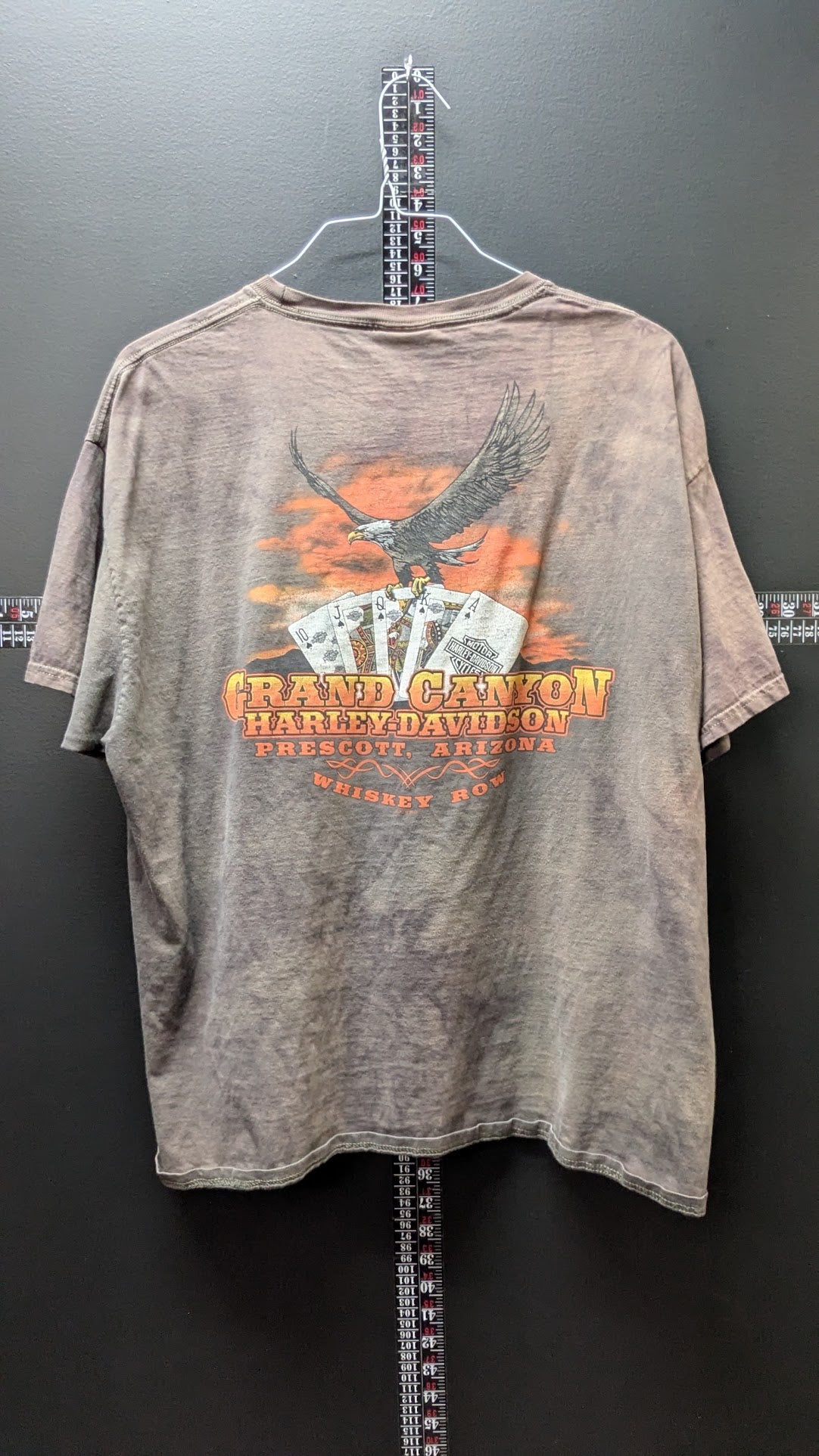Vintage Harley-Davidson Motor Oil T-Shirt Men's XL Brown Grand Canyon Prescott AZ Double Sided