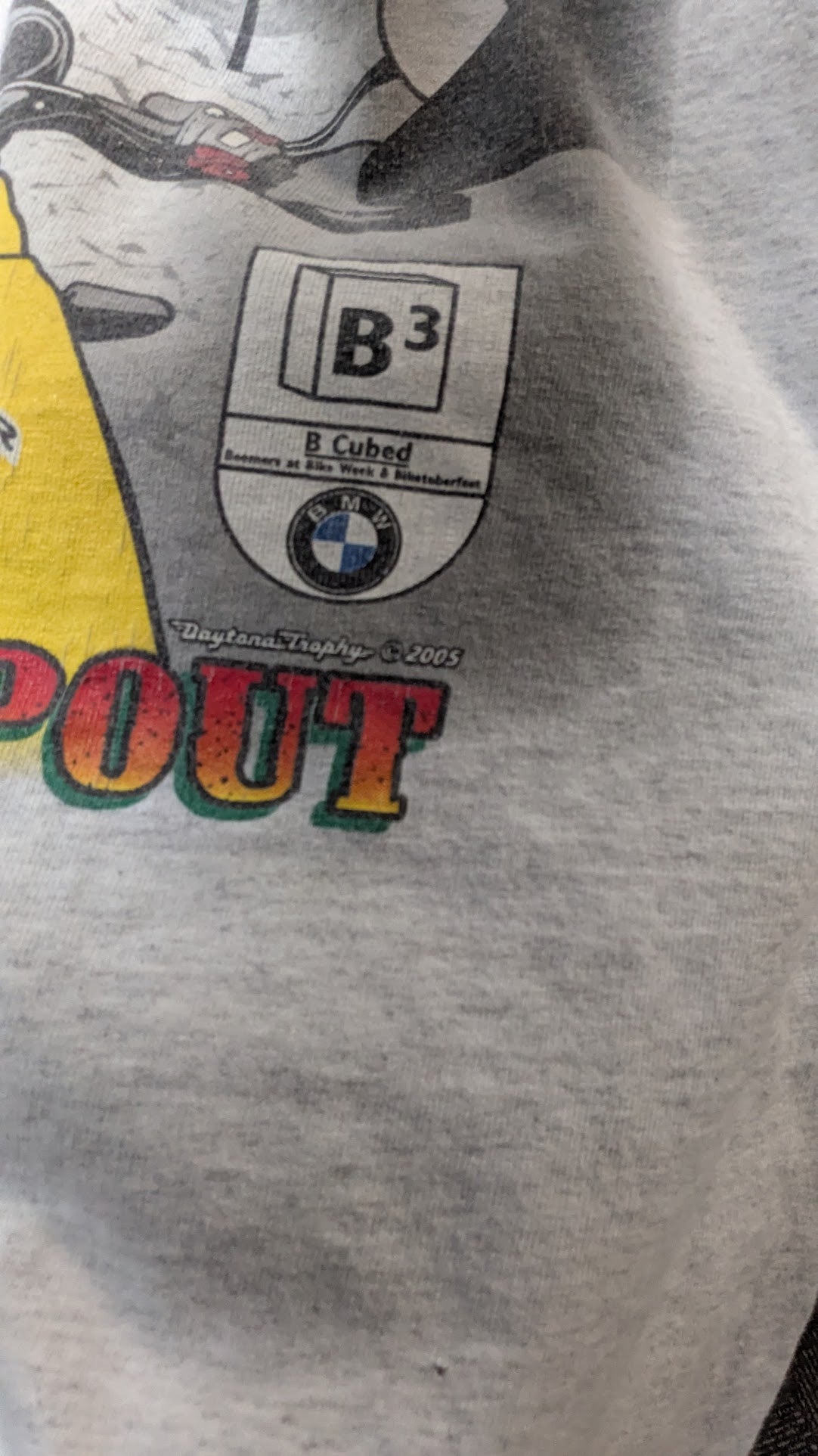 Vintage 2005 Daytona Bike Week BMW Campout T-Shirt Men's Small Gray Motorcycle Tee