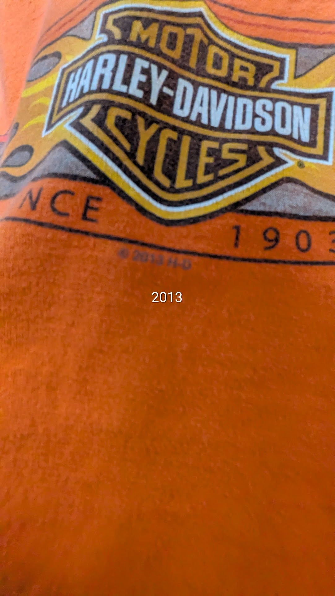 Vintage Harley-Davidson Vehicle & Powertrain Operations T-Shirt Kansas City MO Orange Men's XL