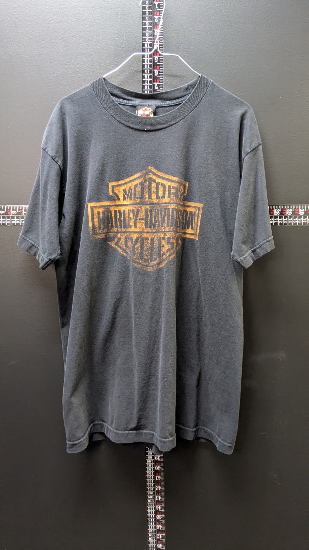 Vintage Harley-Davidson Fink's Zanesville Ohio T-Shirt Men's Large Black Double Sided