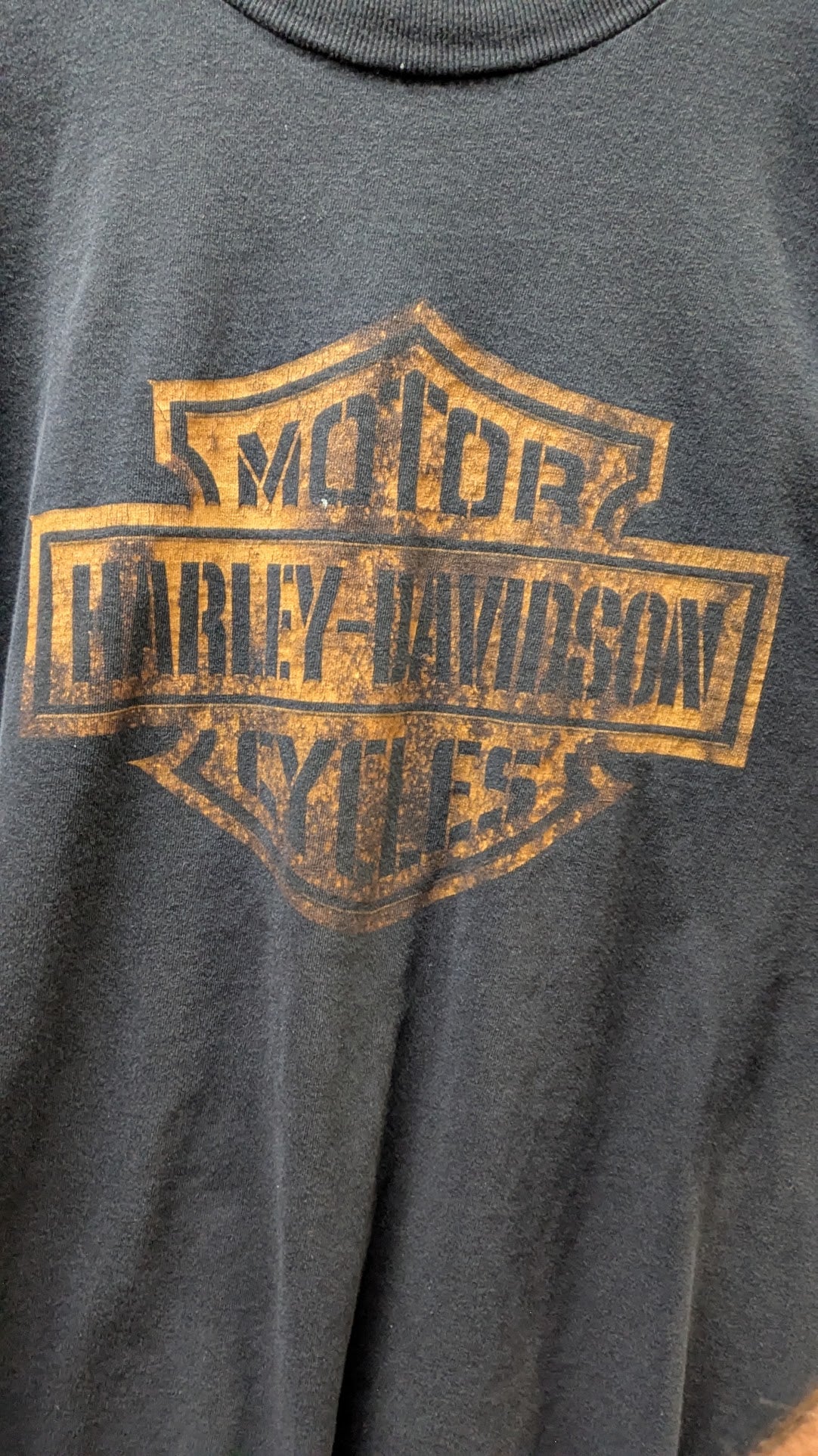 Vintage Harley-Davidson Fink's Zanesville Ohio T-Shirt Men's Large Black Double Sided