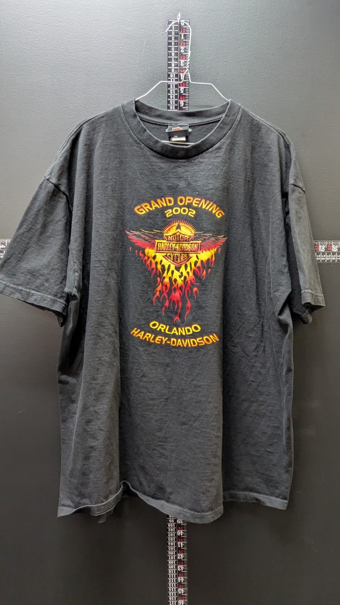 2002 Harley-Davidson Orlando Bike Week T-Shirt Men's 2XL Black Double Sided Eagle Tee