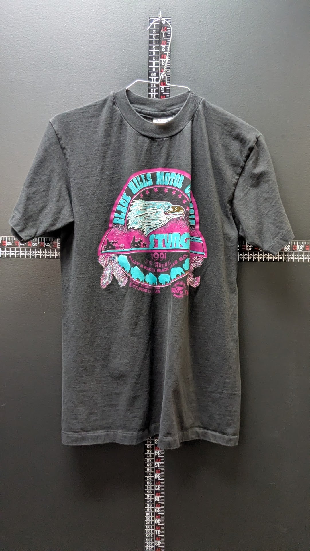 Vintage 1991 Sturgis Black Hills Motor Classic T-Shirt Men's M Hanes Beefy USA Single Stitch