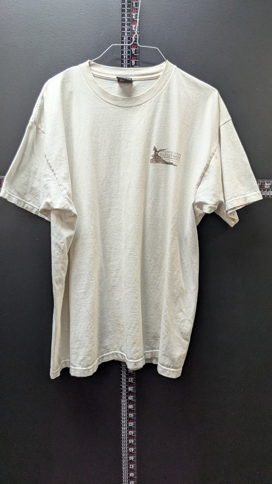 Harley-Davidson Granite Mountain T-Shirt Men's XL White Conyers GA Eagle Double Sided 100% Cotton