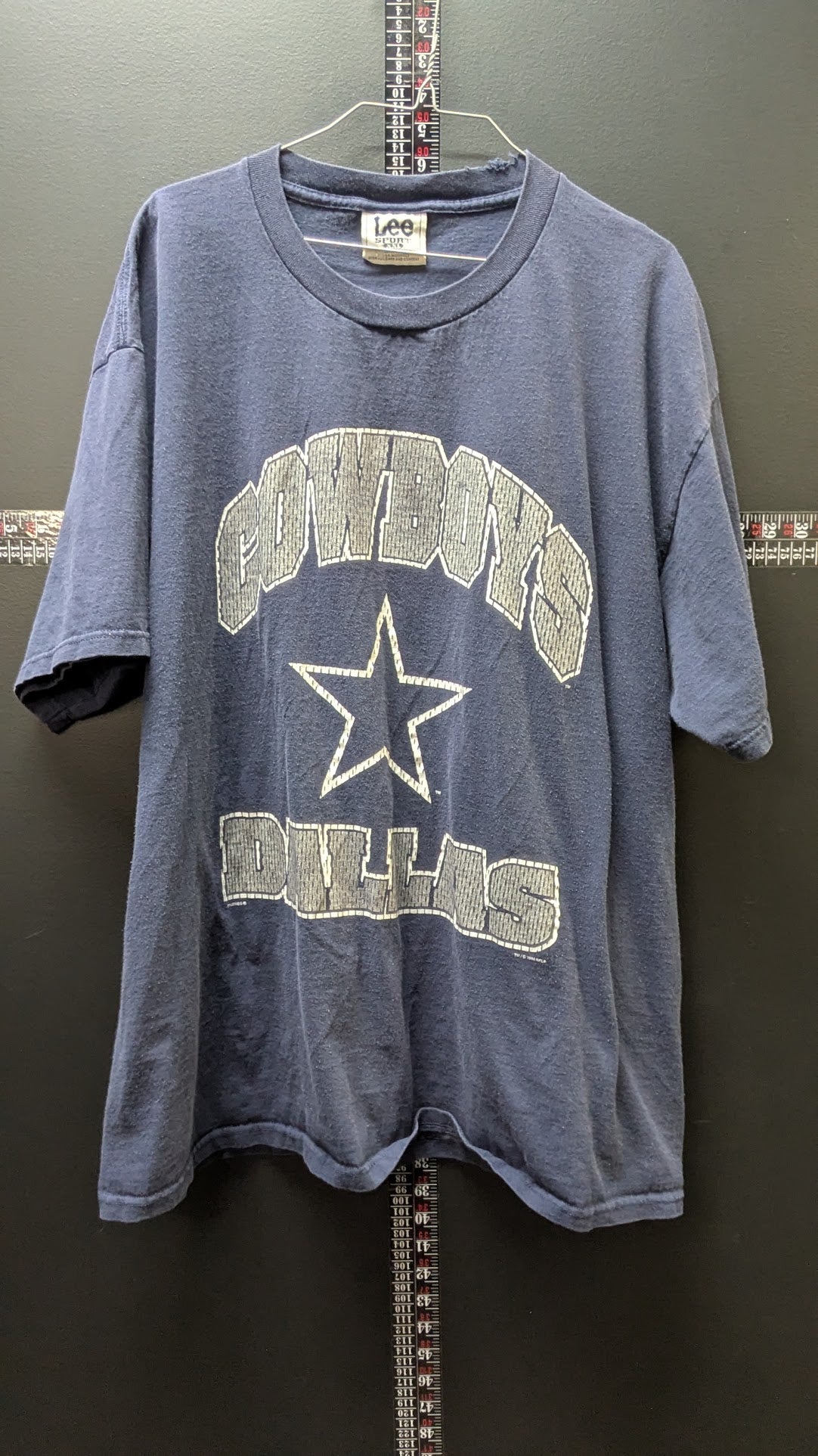 Vintage Dallas Cowboys Lee Sport XXL Navy Faded NFL Football Graphic T-Shirt