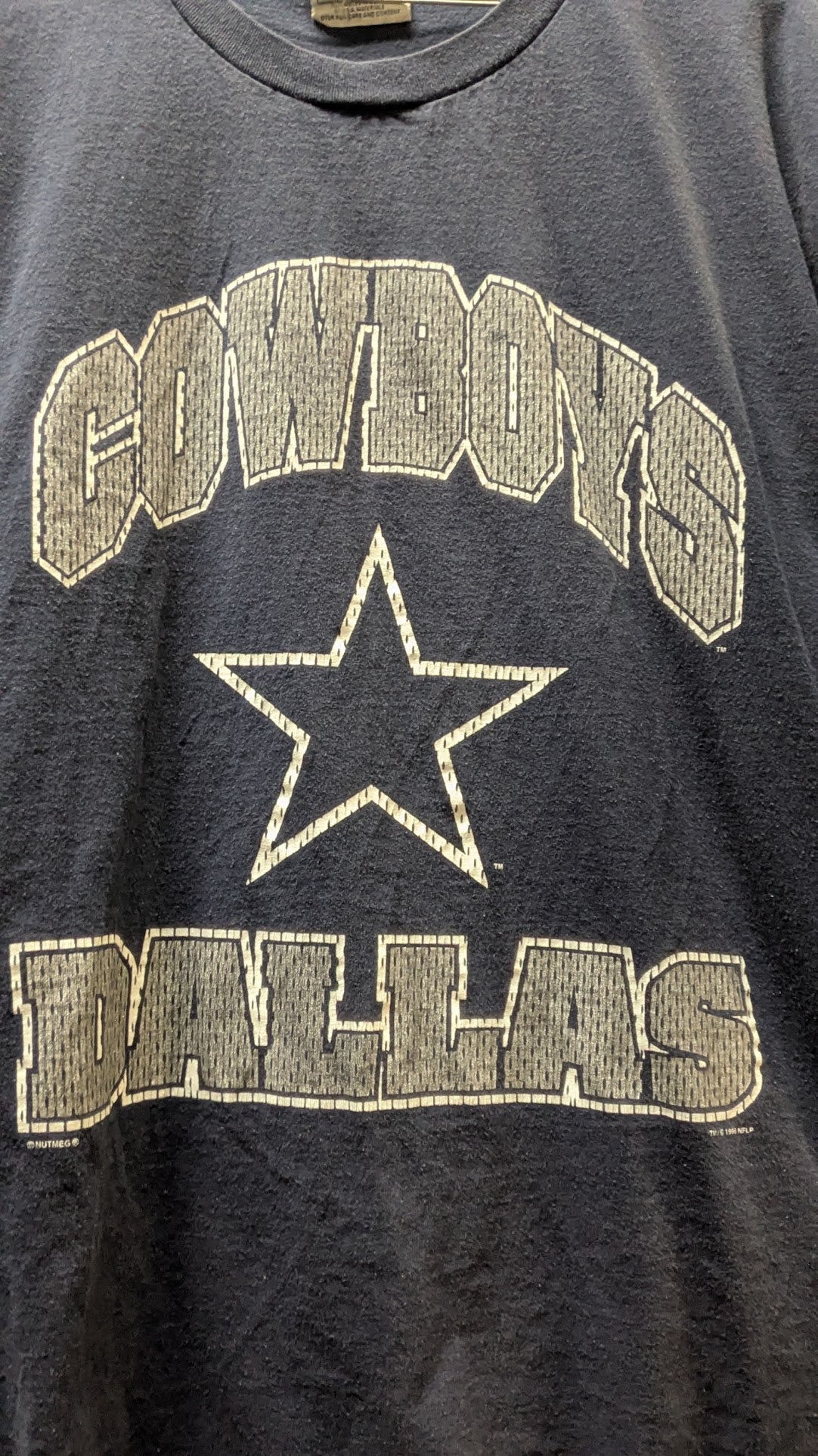 Vintage Dallas Cowboys Lee Sport XXL Navy Faded NFL Football Graphic T-Shirt