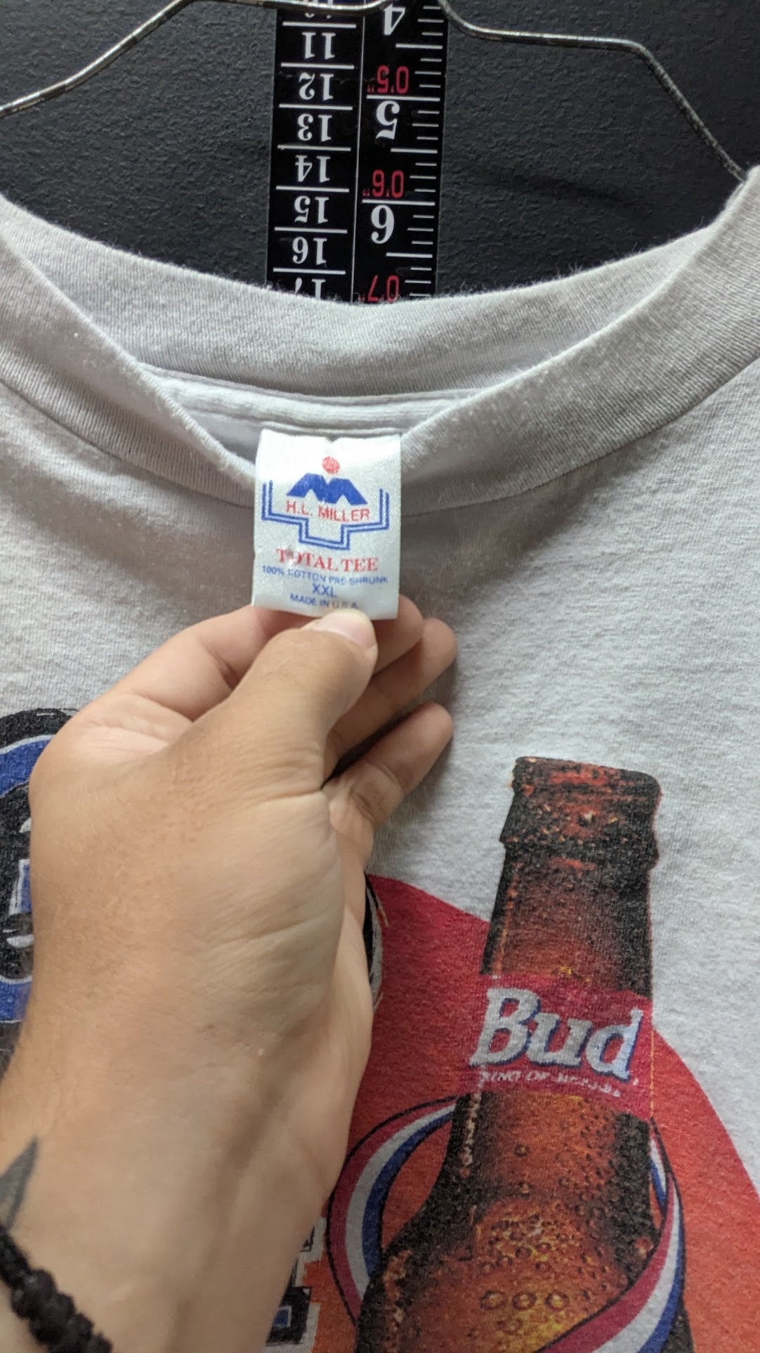 Vintage 1996 Budweiser Go For The Bud T-Shirt XXL Made in USA Beer Graphic Tee