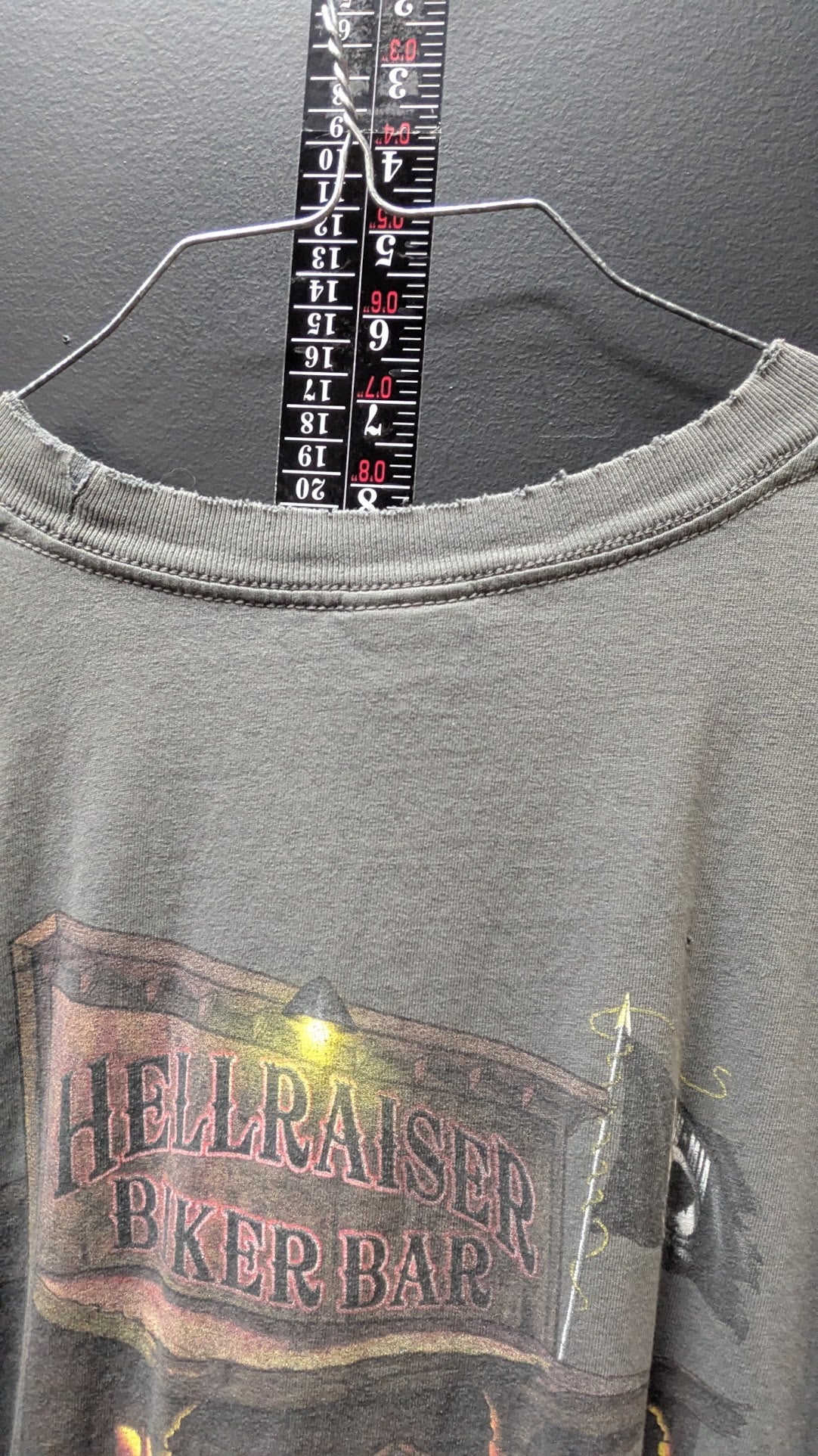 Vintage Hellraiser Biker Bar POW MIA Eagle T-Shirt Gray Faded Graphic Adult XL