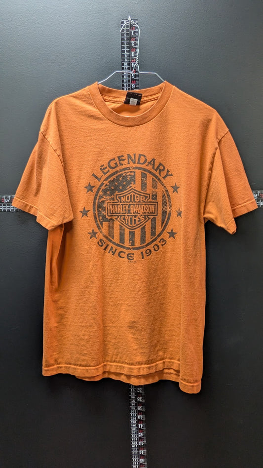 Harley-Davidson Legendary Since 1903 Dealer T-Shirt – McMahon's Harley-Davidson Beaver Falls PA – Orange – Size Large