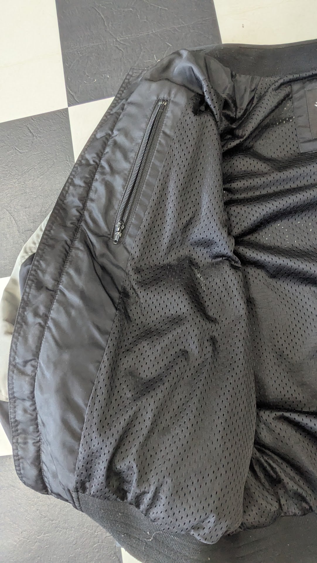 Harley-Davidson Men's Black & Gray Textile Riding Jacket – Embroidered Bar & Shield – Size XL
