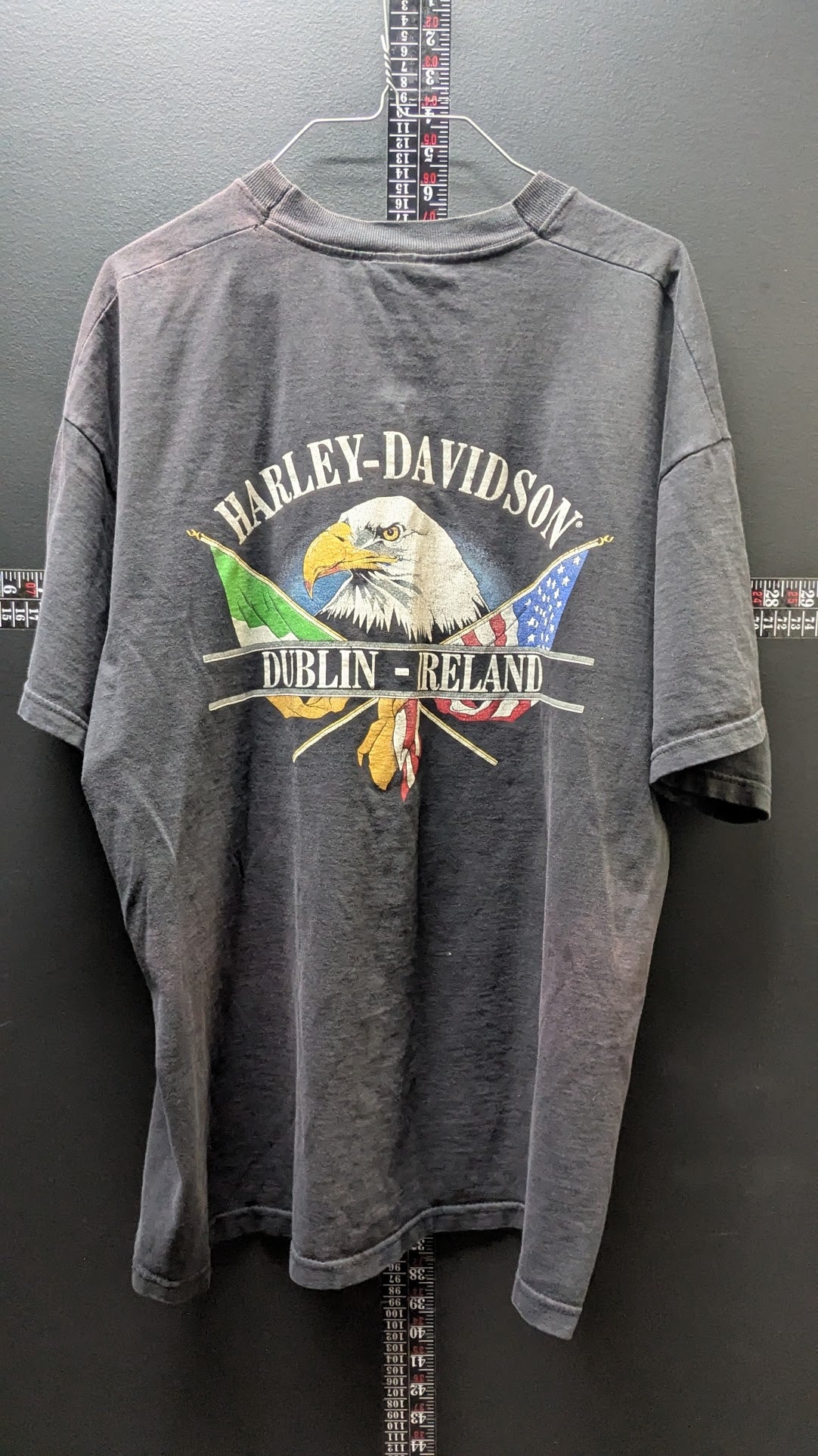 Vintage Harley-Davidson Dublin Ireland Eagle T-Shirt – Made in USA – Black – Size XL