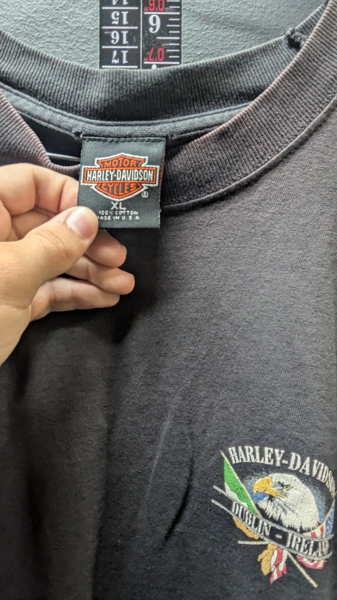 Vintage Harley-Davidson Dublin Ireland Eagle T-Shirt – Made in USA – Black – Size XL