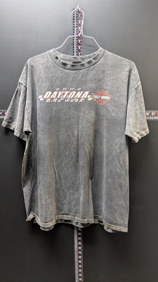 2002 Harley-Davidson Daytona Bike Week T-Shirt – Holoubek USA – Acid Wash Gray – XL